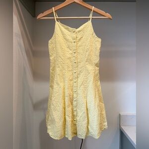 Girls’ Butter Yellow Button-Down Sundress, size M/10